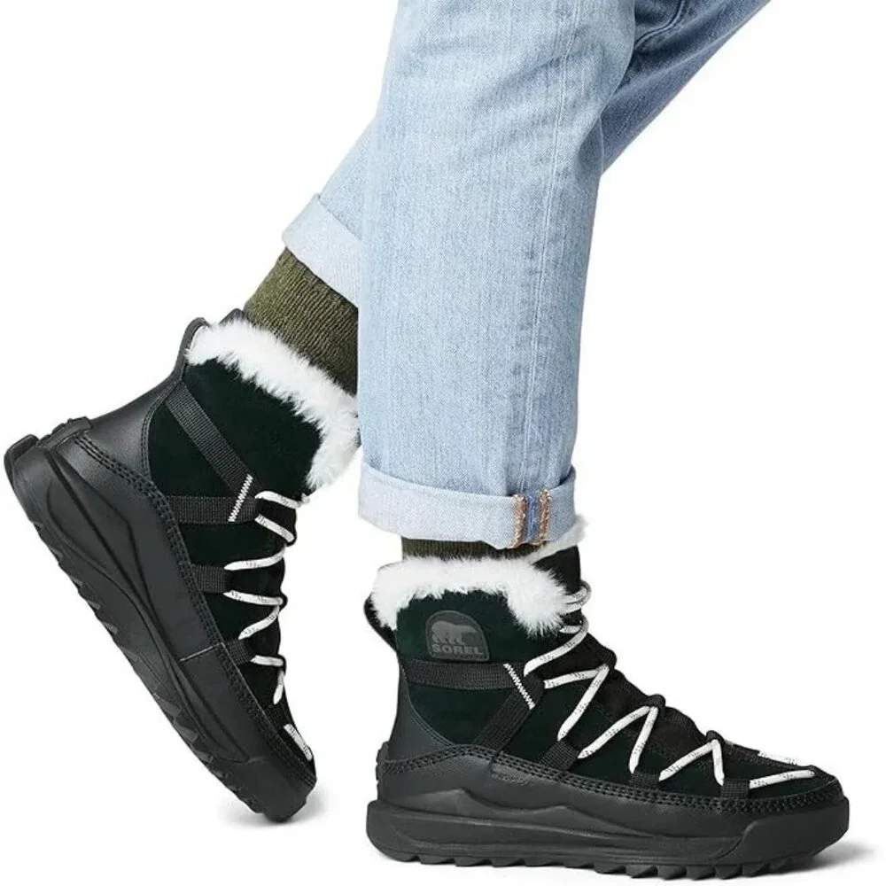 SOREL Women's Out 'N About RMX GLACY 100g Waterproof Boots Black Size 8 - Picture 5 of 5